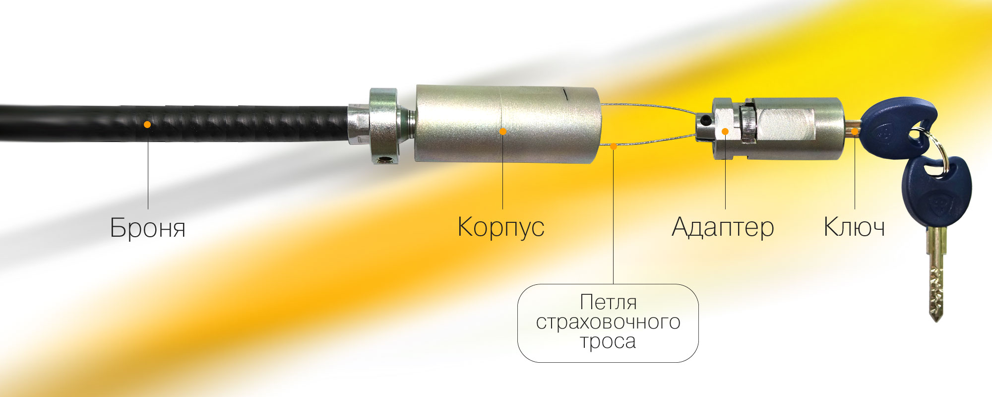 Защита страховочного троса замка капота